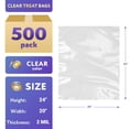 thumbnail image 2 of Clear Packing Bags, Open Top Poly Mailers, 2 Mil, 500 Count, 20 x 24 in, 2 of 6