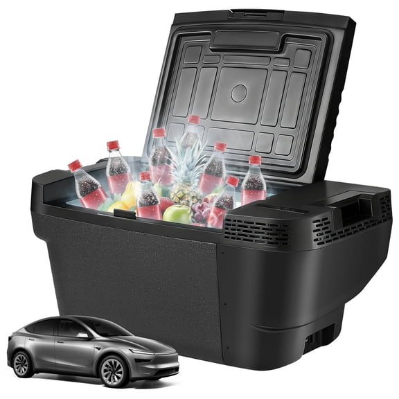 Supvox Car Refrigerator Black Portable Fridge for Drinks with Compressor and App Control