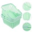 thumbnail image 2 of Miangastore 3 Pcs Bathroom Drainage Toiletry Organizers Plastic Storage Organizer Baskets With Handles, 2 of 8