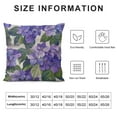 thumbnail image 5 of Fenyluxe  Throw Pillow Cover Violet Watercolor Painting Colorful Wildflowers Floral Leaves Nature Rectangular Throw Pillow Covers for Couch Sofa Home Decor 24x24in, 5 of 5