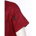 thumbnail image 6 of Alvivi Chef Jacket for Men Short Sleeve Chef Shirt Kitchen Cooking Work Uniforms Loose Fit Red-A XXL, 6 of 7