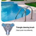 thumbnail image 3 of Tête d'Aspirateur de Piscine en Forme de Triangle Brosse de Nettoyage Tête d'Aspirateur Brosse de Nettoyage Outil de Nettoyage de Piscine, 1 * Buse de Piscine, Gris & Bleu, 3 of 6