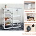 Zimtown Portable Kitchen Island Cart with Wheels for Small Spaces