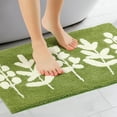 thumbnail image 2 of Alfombra de baño REGALWOVEN antideslizante de felpa para el suelo del baño, bañera y ducha Leaves-2 18" x 26", 2 of 6