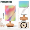 thumbnail image 3 of Abstract Rainbow Tie-dye Pink Bedside Table Lamp LED Warm Lights with USB Charging Port Retro Cylinder Desk Lamps, 3 of 7
