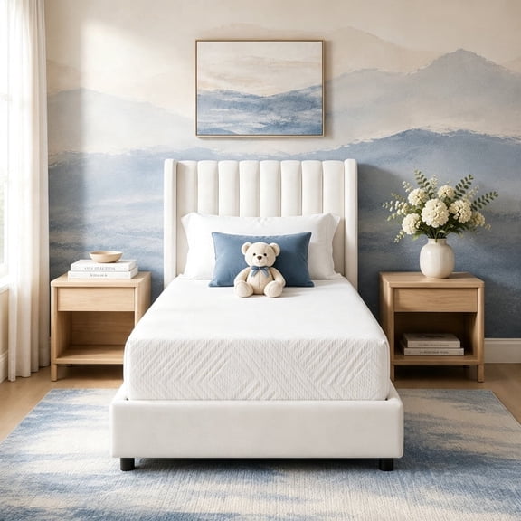 Full Mattress, 8 inch Memory Foam Mattress Bed in a box, with Green Tea Cool, Medium, Made in USA