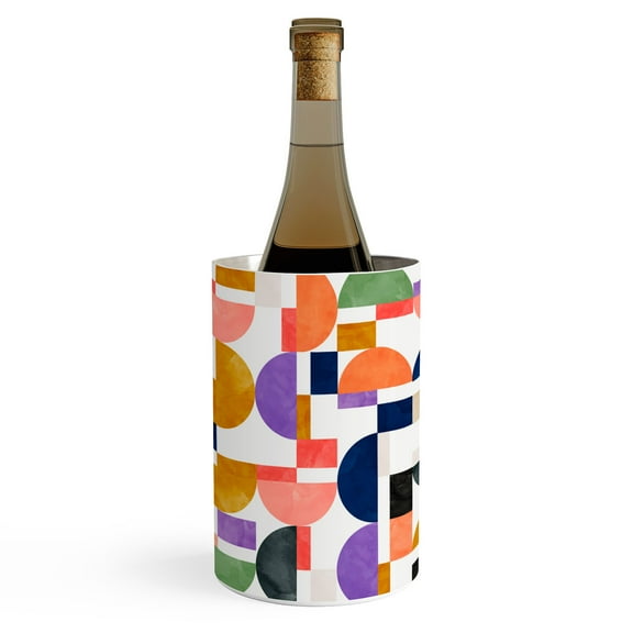 Society6 Marta Barragan Camarasa Colorful Shapes Pattern B8 Wine Chiller