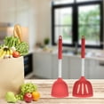 thumbnail image 5 of Juego de utensilios de cocina de 2 piezas, utensilios de cocina de silicona, mango de acero inoxidable, para cocinar, rojo, 5 of 5