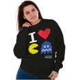 thumbnail image 3 of Pixelized Retro Game I Heart PACMAN Sweatshirt for Men or Women Brisco Brands L, 3 of 6