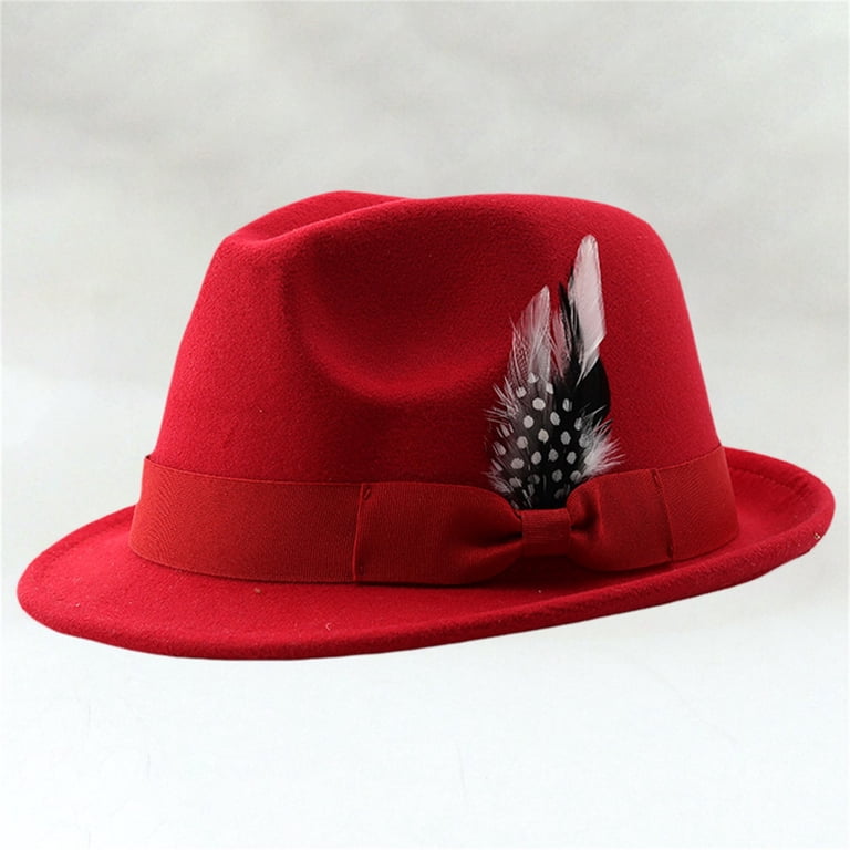 mens dress hats JJHGVB Bowler Hat Accessories for suits Unisex Dent Hat Vintage Hat wide brim fedora Classic Dress Hat French Hat Lightweight hat wide brim hats for men Hat for Women On the interior Men's Dress Hats - Formal