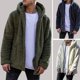 thumbnail image 4 of Hombres invierno oso de peluche polar piel abrigo mullido chaquetas tipo jersey prendas de vestir de gran tamaño cálido otoño prendas de vestir Chaquetas de manga larga de felpa, 4 of 5