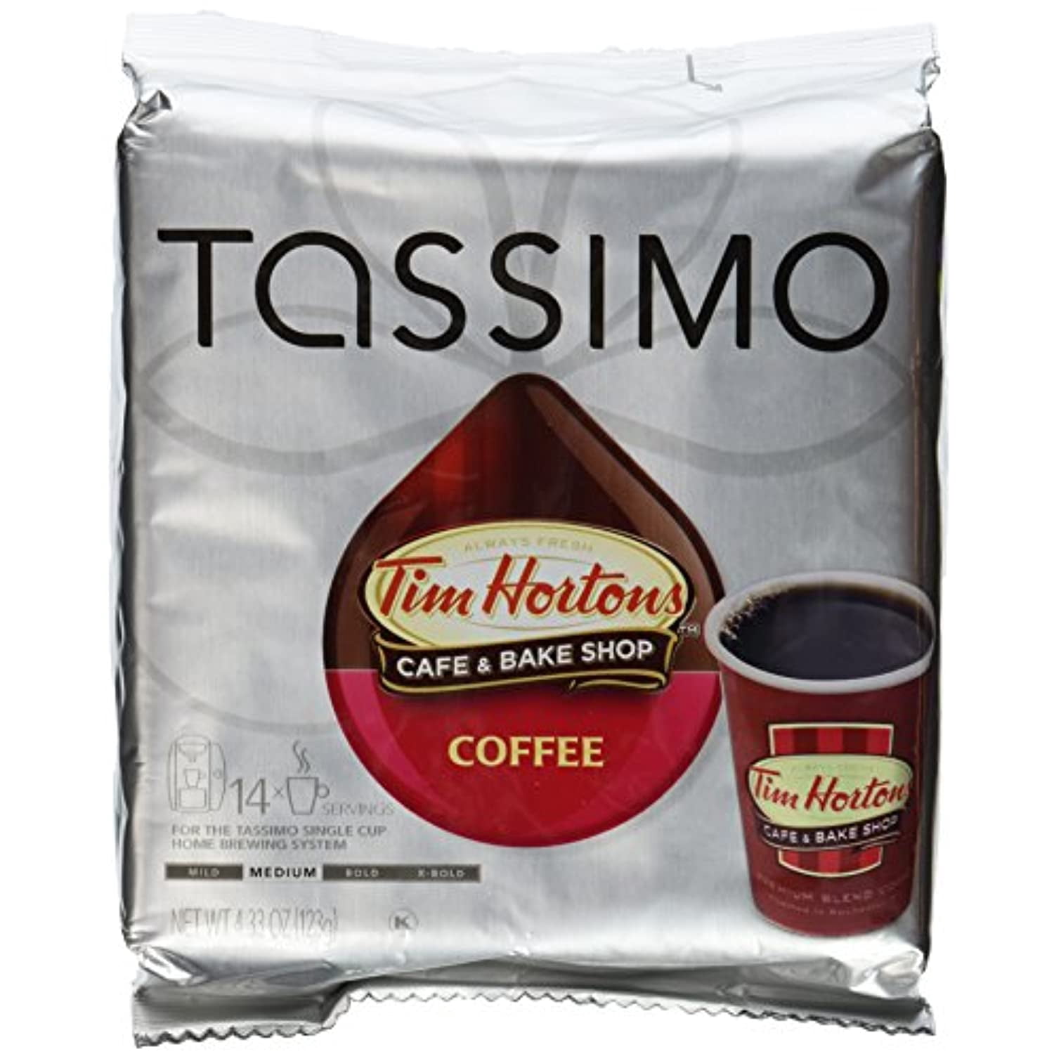 Tim Hortons Coffee 4.33 Oz Each, Pack 