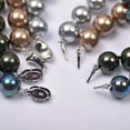 thumbnail image 5 of EOEMY Fashion Lady New Natural 8-12mm Tahitian Black Green Pearl Round Beads Necklace-Champagne-10mm, 5 of 9