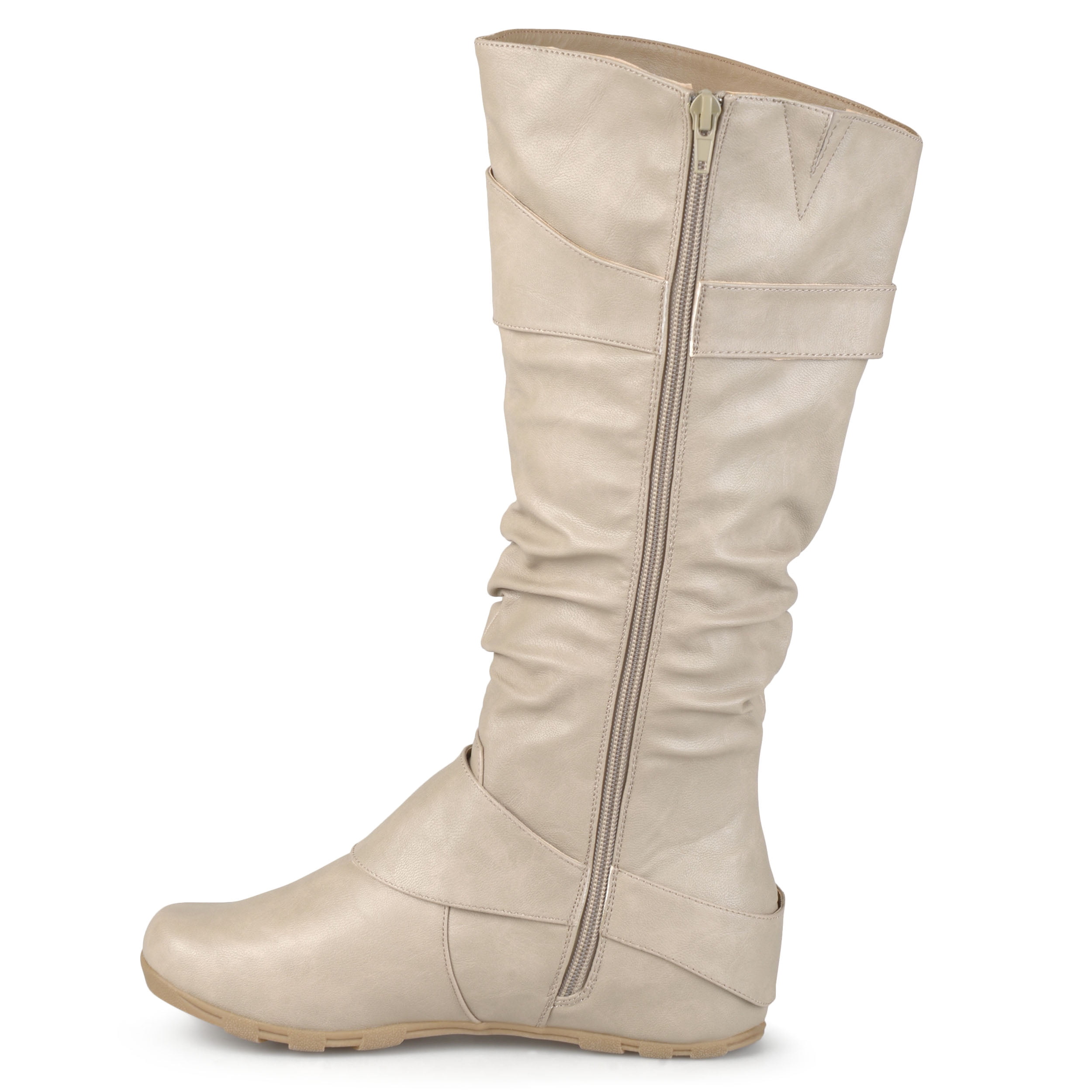 Journee Womens Paris Wide Calf Hidden Wedge Riding Boots