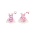 thumbnail image 2 of BemeyourBBs Western Baby Girl Summer Clothes Cowgirl Outfit Romper Dress Cute Cow Skin Tulle Tutu Dress Ruffle Sleeveless Infant Bodysuits Jumpsuits with Headband, 2 of 9