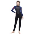 thumbnail image 1 of Trajes De Buceo Trajes de buceo de una pieza Hombres Mujeres Trajes de neopreno de 3 mm (Azul oscuro Mujer M) Likrtyny Para Estrenar, 1 of 7