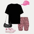 thumbnail image 6 of BOOMNY Little Girls Outfit Set 2 Peice Clothes Set for Girl Short Sleeve Graphic Tops Shorts Cozy Kids Dailywear, 6 of 6