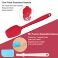 thumbnail image 3 of 2pcs Kitchen Cooking Silicone Spatula Set Heat Resistant Rubber Scraper Cooking Baking Utensils Red, 3 of 7