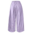 thumbnail image 3 of Women’s Pants Wide Leg Dress Pants Baggy Light Purple Pant Casual Outfits Comfy Dress Pants Slacks for Women, 3 of 4