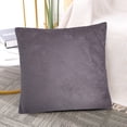 thumbnail image 6 of Unique Bargains 2Pcs Viscose Velvet Soft Throw Decorative Pillowcases 18" x 18" Steel, 6 of 8