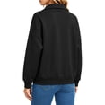 thumbnail image 5 of UVN Sweatshirts Jackets for Women Long Sleeve Lapel Zip Up Coats Ladies Trendy Fall Casual Outerwear Tops with Pockets, 5 of 9