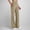 Beige, variant on Flare Pants for Women Fashion Mid Waist Comfort Waist Joggers Leisure Loose Fit Solid Color Trouser with Pockets Classic Long Pants