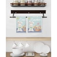 thumbnail image 3 of Happy Easter Kitchen Dish Towels for Drying Dishes Set of 4, Cute Bunny Colorful Eggs Spring Flowers Blue Purple Waffle Weave Microfiber Hand Tea Bathroom Towels Quick Dry & Absorbent Towel 15.7x23.6, 3 of 7