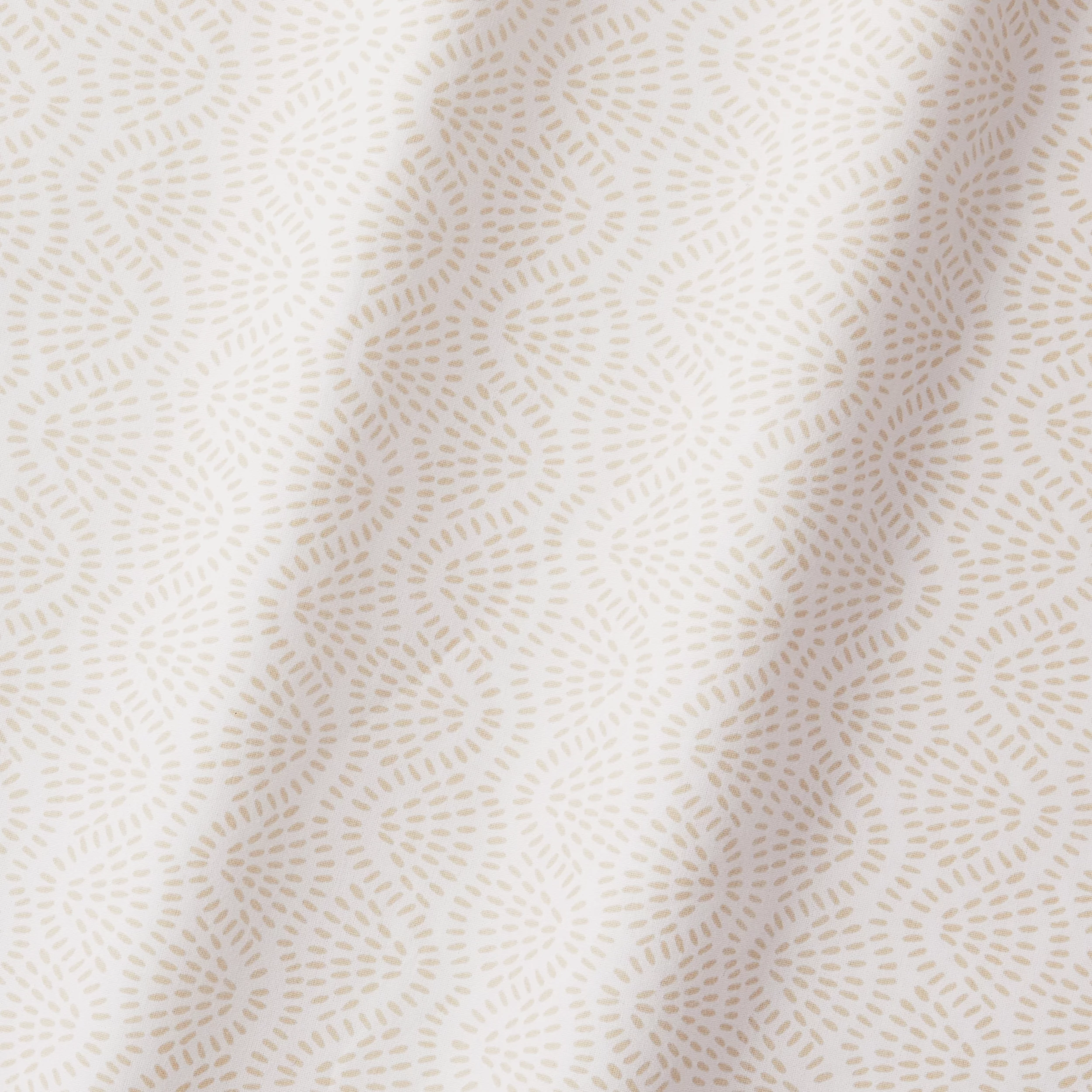 Mainstays Easy Care 2-Piece 300 Thread Count Cotton Blend Percale King Pillowcase Set, Papyrus Beige Geo
