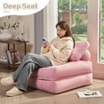 thumbnail image 3 of BIGSYY Foldable Chair Bed, Futon Sofa for Bedroom & Living Room, Adult Multipurpose Seating for Small Spaces, Pink, 3 of 9
