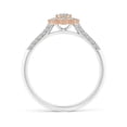 thumbnail image 2 of ANGARA Natural 0.12 Ct. Diamond Halo Engagement Ring in 14K White & Rose Gold for Women (Ring Size: 11.5), 2 of 9