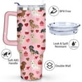 thumbnail image 3 of Double-Walled Dog Lover Coffee Tumbler 40oz - Durable Stainless Steel Mug with Handle & Straw - Cute Gift for Women, 3 of 7