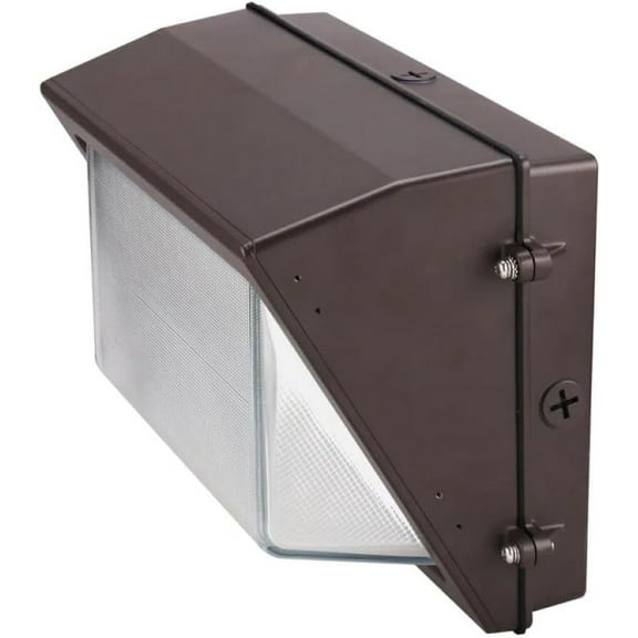LED Wall Packs for Outdoor Lighting with Photocell - Dusk to Dawn - Adjustable Wattages - 40W, 60W, 80W, 100W, 120W - Weatherproof - DLC Listed (SWP5 - Brown, 80W/60W/40W (5000K; 277-480V))