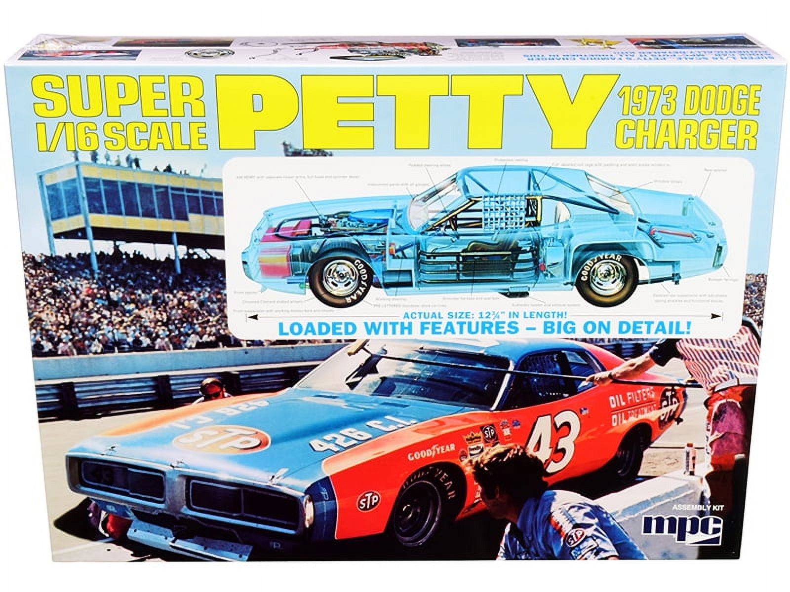 自動車 Richard Petty 1/16 MPC model car kit Amazon.com: Round 2 MPC Richard Petty 1973 Dodge Charger 1