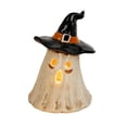 thumbnail image 2 of Halloween Table Spooky Home Decor, Exquisite Witch Hat Ghost Candle Holder with Stylish Edges Fade-Proof Resin for Halloween Parties, Porch Decor, Haunted Mansion Decor, 2 of 6