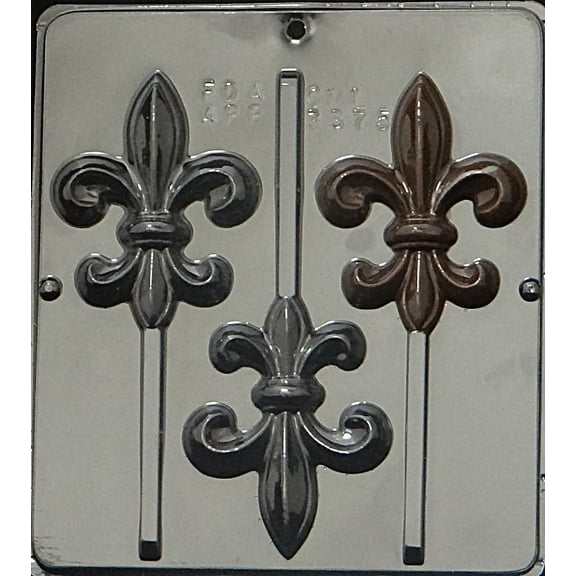 3375 Fleur de Lis Lollipop Chocolate Candy