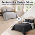 thumbnail image 3 of Loomsnest 2-Piece Twin Comforter Set, All Season Duvet Insert, Soft, Lightweight, Diamond Stitched, Reversible Down Alternative Comforter (Light Gray & Dark Gray), 3 of 7