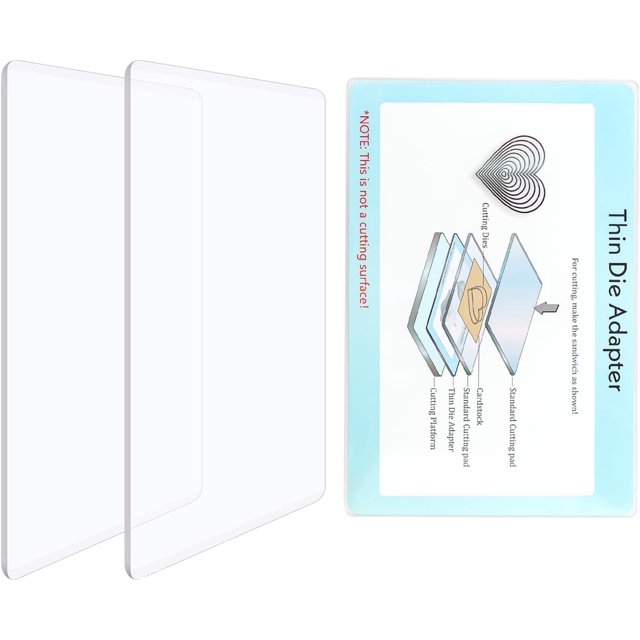 BAOFALI 3 Pcs/Set Standard Cutting Pads and Thin Die Adapter for Die Cutting Machine for Die Cutting Machine;Clear Polycarbonate Cutting Pads Die Cutting Plates DIY Scrapbooking Paper Crafting