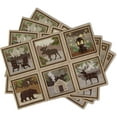 thumbnail image 2 of mubwai Vintage Bear Deer Placemats Rustic Wildlife Moose Forest Animal Cabin Lodge Lake Pine Cone Heat-Resistant Linen Table Place Mats Set of 4 for Dining Kitchen Country Camp Style Farmhouse Decor, 2 of 8