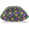 thumbnail image 4 of GZHJMY Mardi Gras Throw Pillow Covers Fleur De Lis Glitter Zigzag Pillowcase Sofa Carnival Party Decor Back Cushion Case 2 Pack Fat Tuesday Gift 16" × 16", 4 of 5
