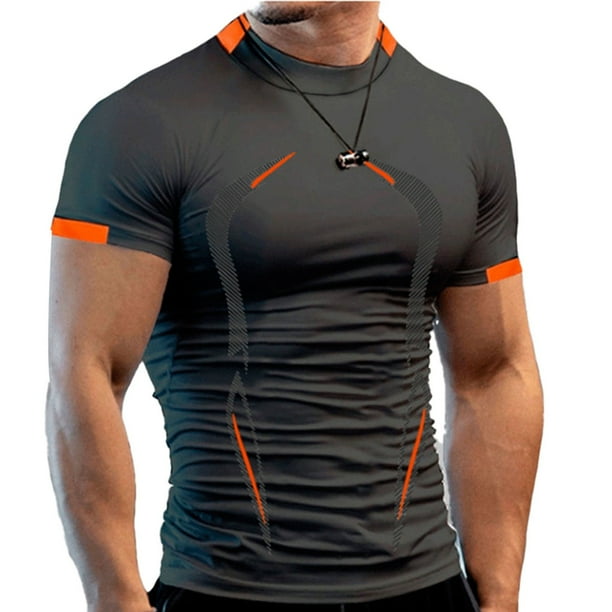 Camiseta de entrenamiento para hombre, camiseta deportiva para hombre, camiseta deportiva para hombre, camiseta transpirable para hombre, construcción resistente