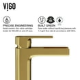 thumbnail image 5 of VIGO Matte Shell Sottlie Glass Rectangular Vessel Bathroom Sink in White with Amada Faucet and Pop-up Drain in Matte Gold, 5 of 10