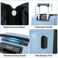 thumbnail image 4 of YYAo Luggage Set, Suitcase Set, Travel Luggage,V-Shaped Stripes 4-Piece Suitcase With Pp Handbag Pp Trolley Case 14In 20In 24In 28In- Sky Blue, 4 of 9