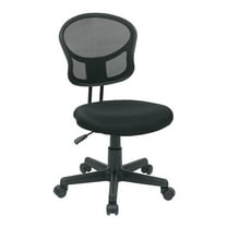 OSP Home Furnishings Mesh Task Chair in Black Fabric