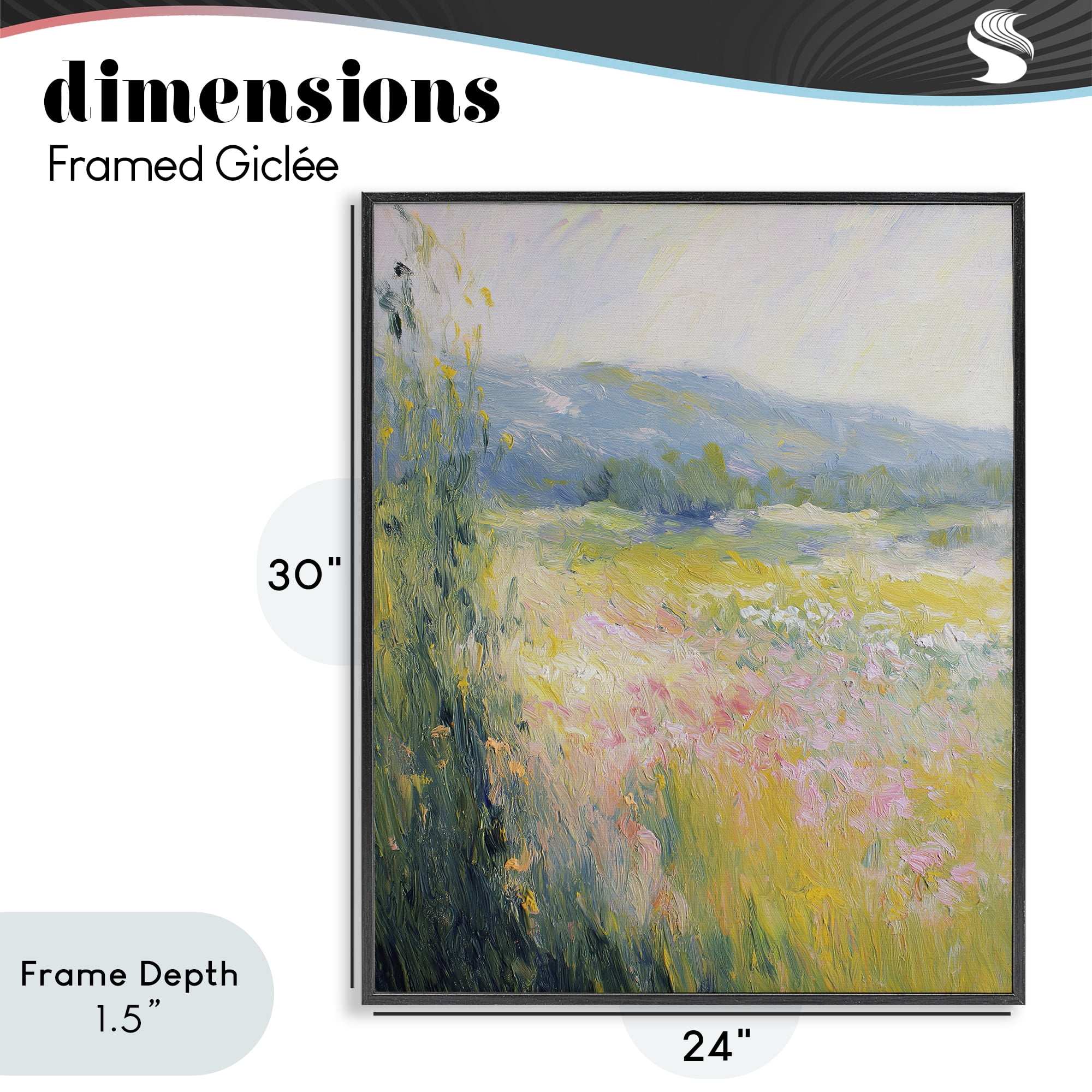 Stupell Industries Breeze Through The Blooms Black Framed Giclee Art, design by Svetlana Aleynikova