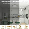 thumbnail image 5 of Jerry 17W Brushed Nickel LED Flush Mount Ceiling Light - 2'' H X 11'' W X 11'' D, 5 of 5