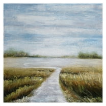 Masterpiece Art Gallery Quiet Meadow Path by Willowbrook Fine Art Canvas Art Print 35" x 35"