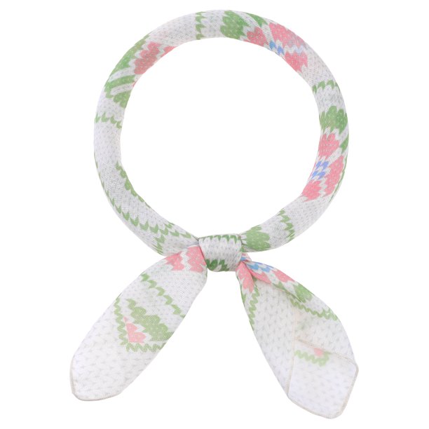 INSPIRAR CHIC Bufandas de Algodón Impresas con Flores para Mujeres, Pequeña Cuadrada de Flores, Pañuelo de Gasa 21.7x21.7" Rosa