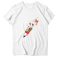 thumbnail image 3 of DHFJKG Women Casual Graphic Printed Tee Short Sleeve Crewneck T Shirt Loose Fit Summer Casual Blouses Cozy Tops, 3 of 4