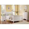 thumbnail image 3 of White Color Wooden Bedroom Furniture 1pc Full Size Bed Contemporary Modern Bedframe Sleigh Design, 3 of 6
