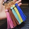 thumbnail image 7 of ZFSBZBS 6 Pcs PU Leather Tassels, 6 Inch Keychain Tassel Charm with Lobster Swivel for Jewelry Making, Handbag, DIY Crafts Gold, 7 of 7